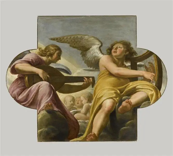 İki Müzisyen Melekler - Philippe de Champaigne