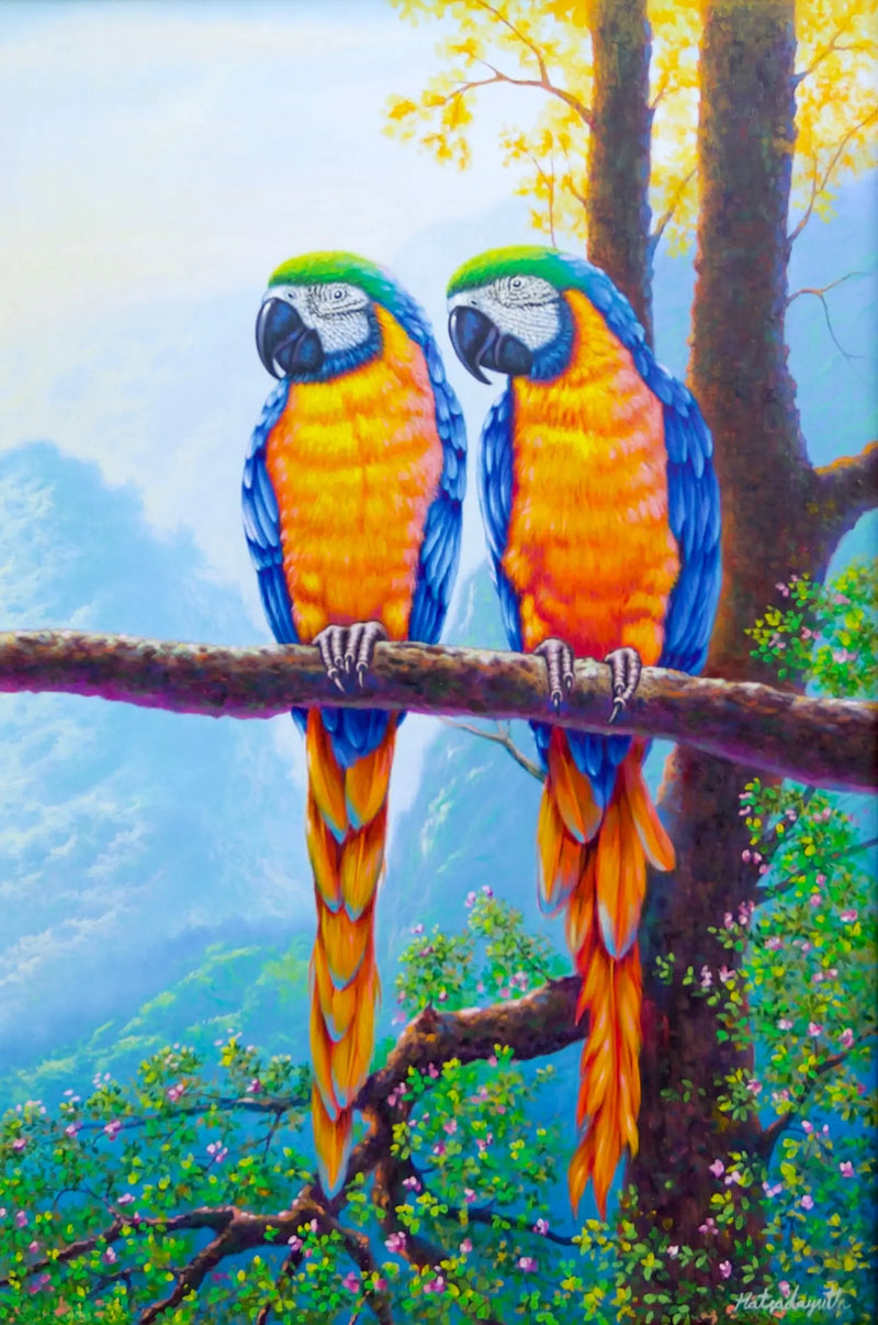 Bir Dal Üzerinde İki Ara | 60x90 cm