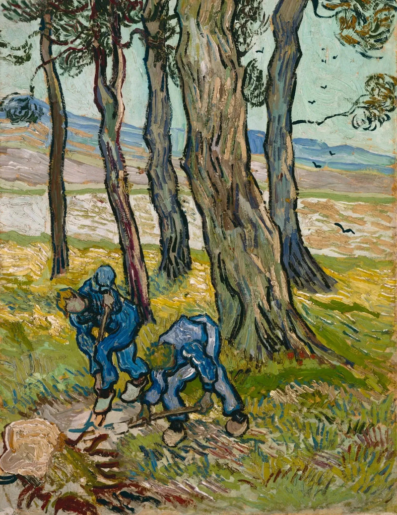 Ağaçlar Arasında İki Çiçekçi / Çiçekçiler - Vincent van Gogh
