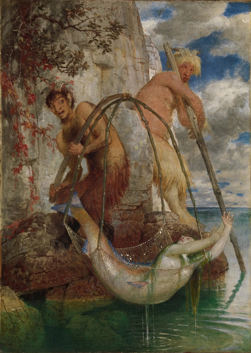 İki balıkçılık tenceresi - Arnold Böcklin