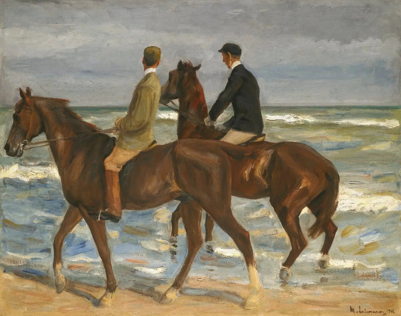 İki Süvari Plajda - Max Liebermann