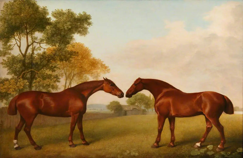 İki at bir ahırda - George Stubbs