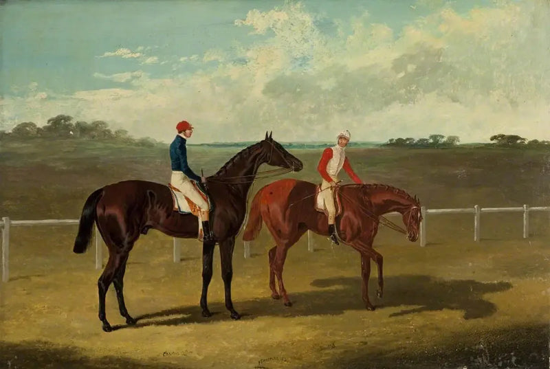 İki yarış atı – « Charles XII » ve « Euclide » – ve jokeyleri - John Frederick Herring, Sr.