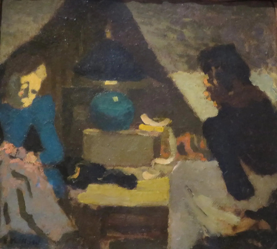 İki terzi lambanın altında - Édouard Vuillard