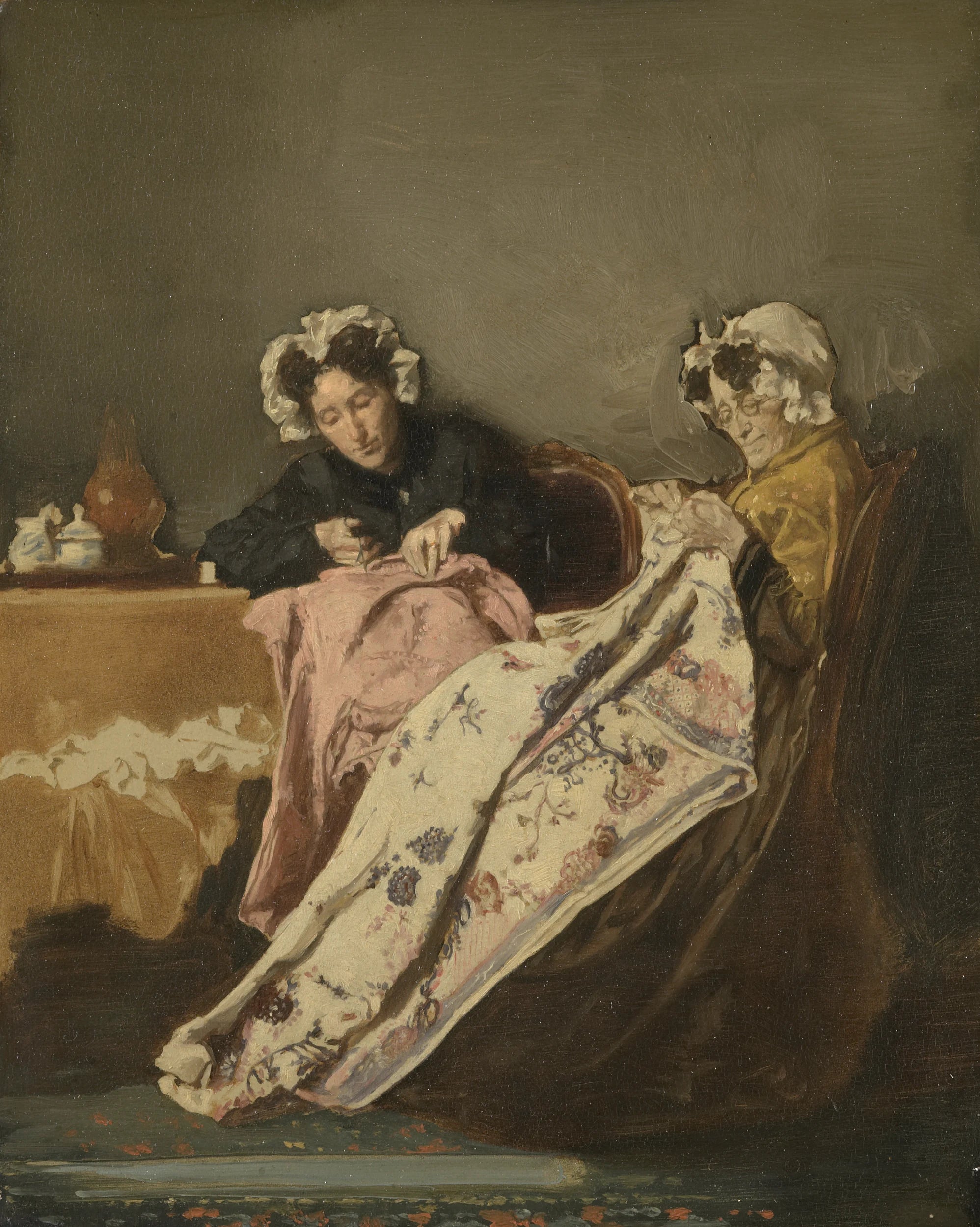 Deux dames occupées à coudre - Alexander Hugo Bakker Korff