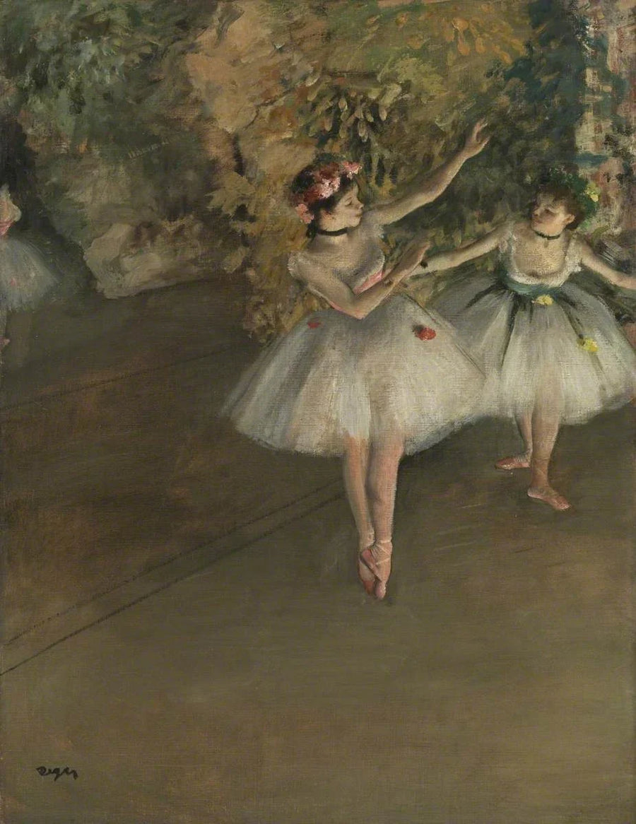Bir sahnede iki dansçı - Edgar Degas