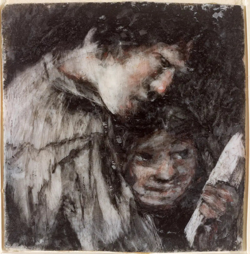 İki çocuk bir kitaba bakıyor - Francisco de Goya