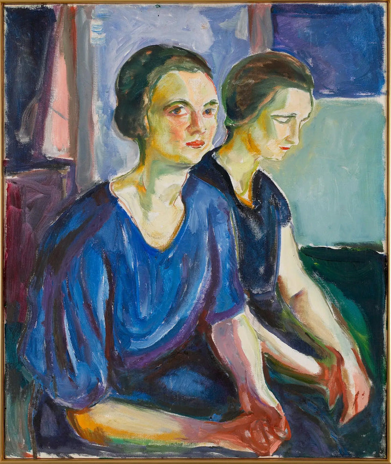 İki Kadın, Oturmuş - Edvard Munch