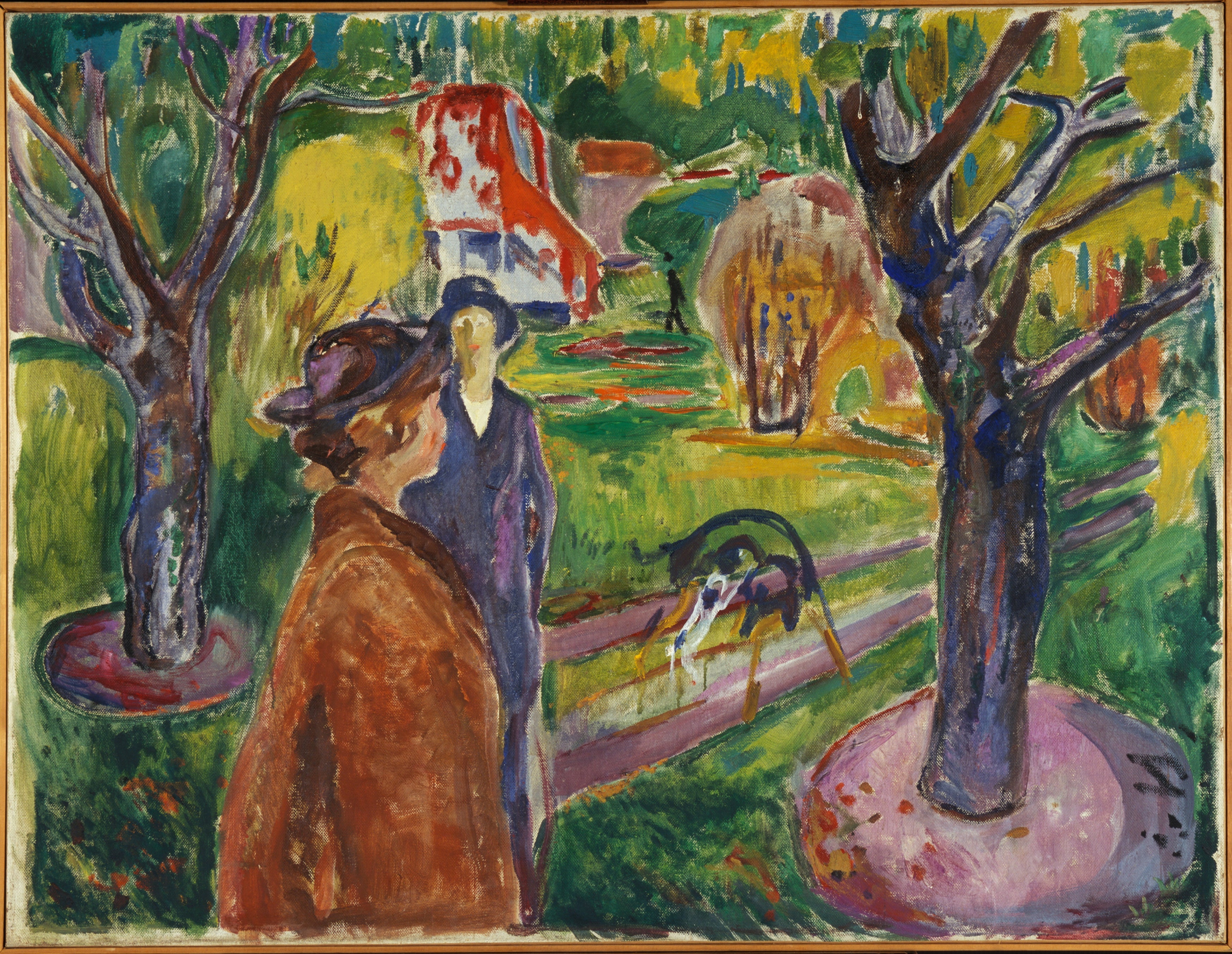Reproduction du tableau « Deux Femmes au jardin - Edvard Munch » par Alpha Reproduction en peinture à l’huile