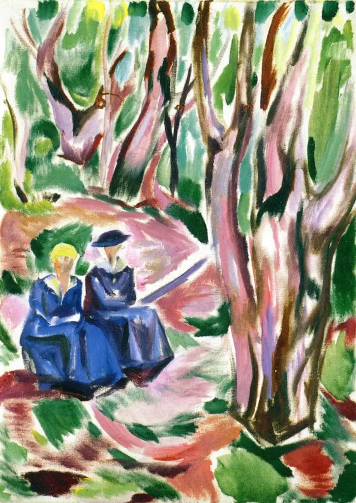 Ekely Ormanında İki Kadın - Edvard Munch