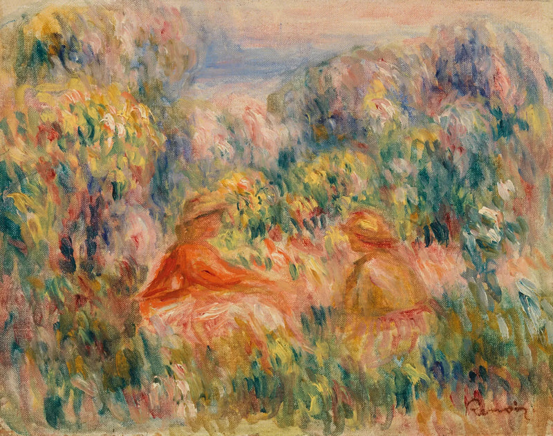 Bir manzarada iki kadın - Pierre-Auguste Renoir
