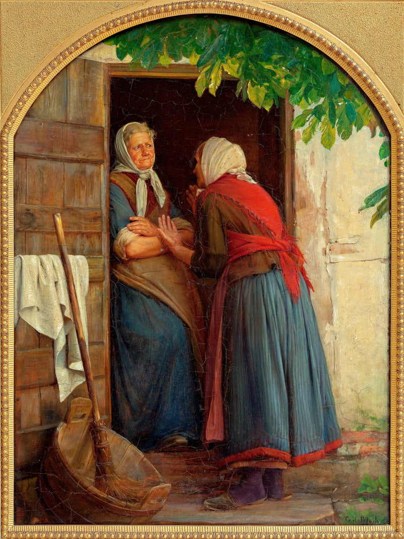 İki kadın konuşuyor - Carl Heinrich Bloch