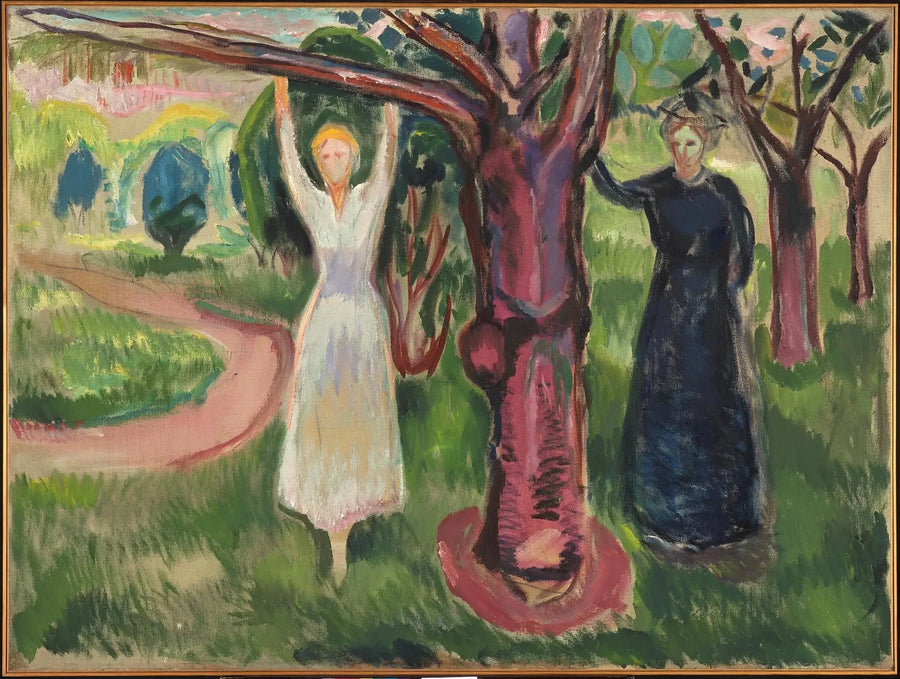 Bahçedeki Ağaç Altında İki Kadın - Edvard Munch