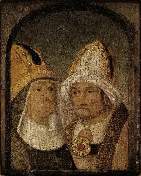 İki mitreli figür - Hieronymus Bosch