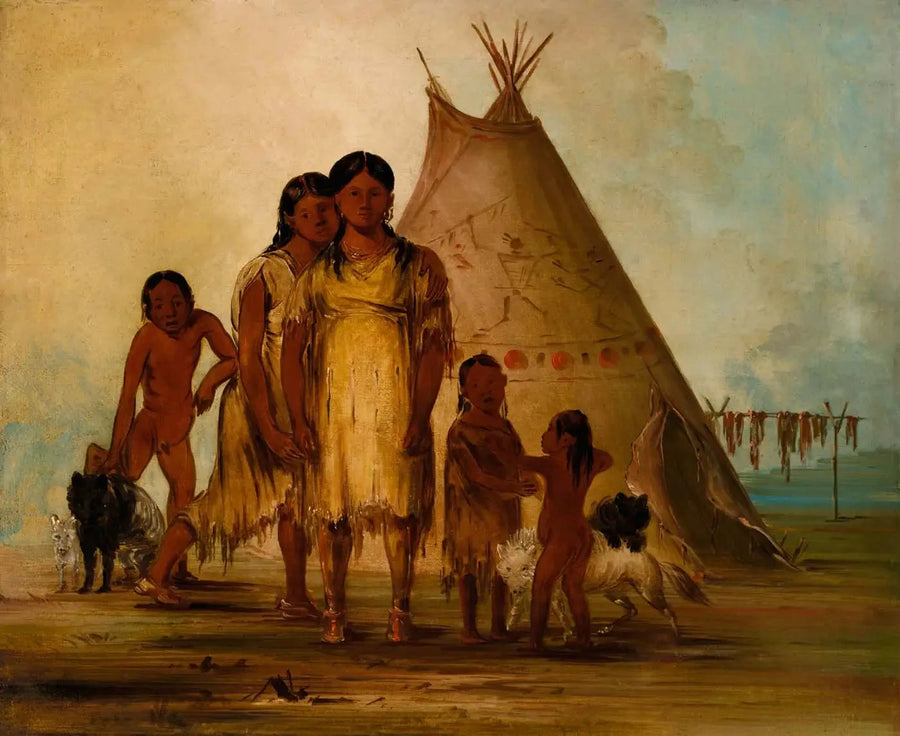 İki Komanche Kızı - George Catlin