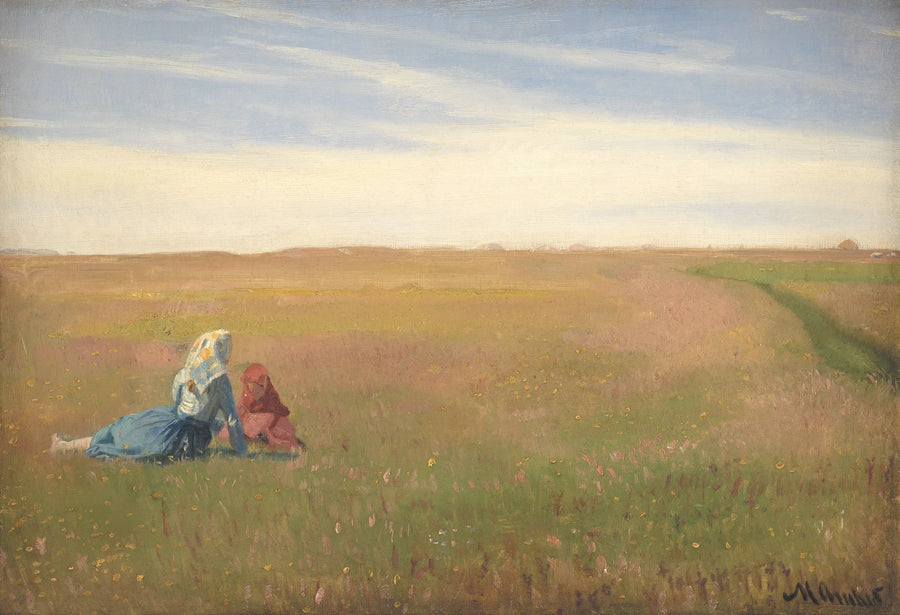 İki Kız Çocuk Bir Şampiyonada. Yaz Günü - Michael Peter Ancher