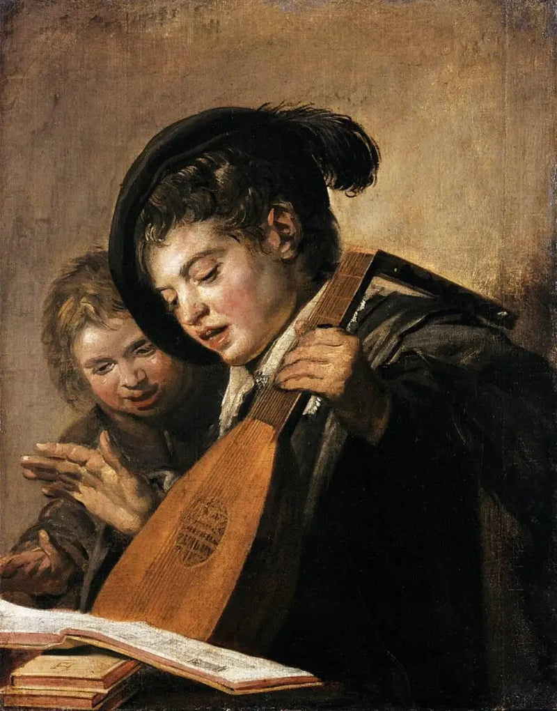 İki Erkek Çocuk Oynarken ve Şarkı Söylerken - Frans Hals