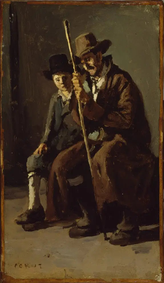 İki İtalyan - Jean-Baptiste Camille Corot