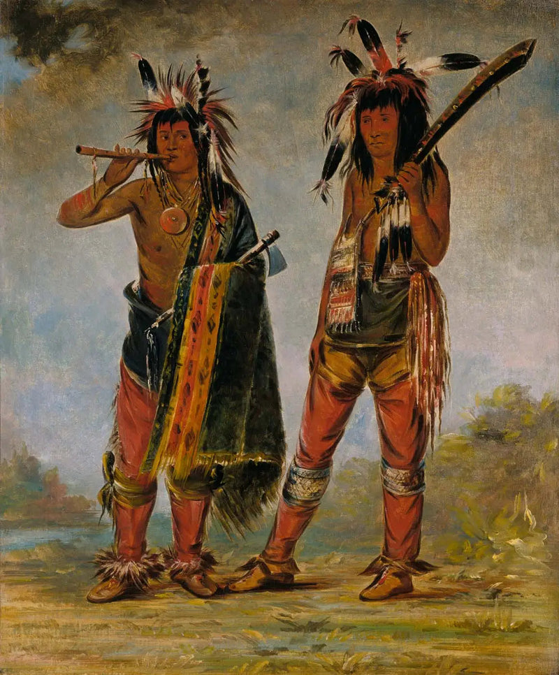 İki genç adam - George Catlin
