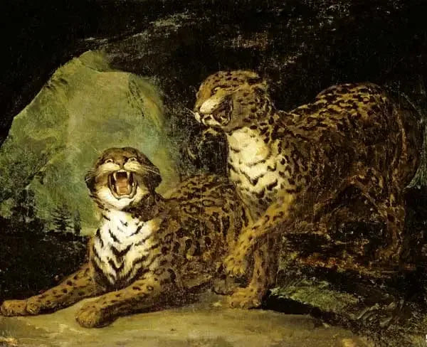 İki Leopar - Théodore Géricault