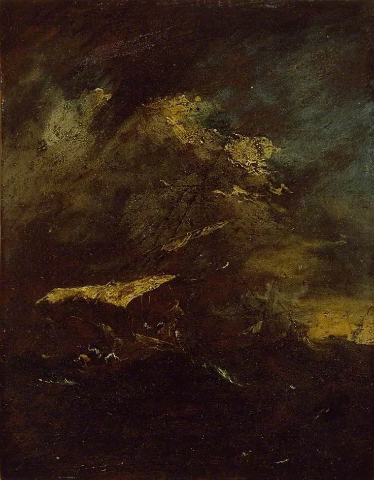 İki gemi fırtınada - Francesco Guardi
