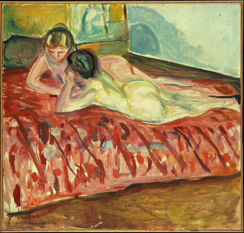 İki Yatar Nü - Edvard Munch