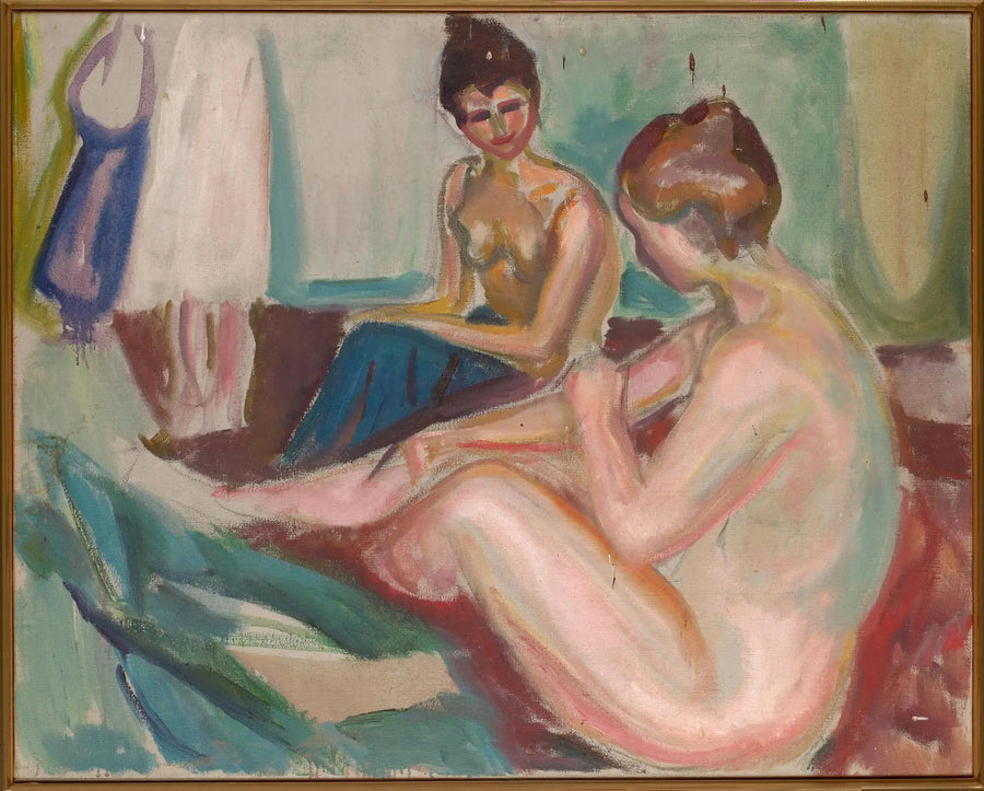 İki Oturan Çıplak - Edvard Munch