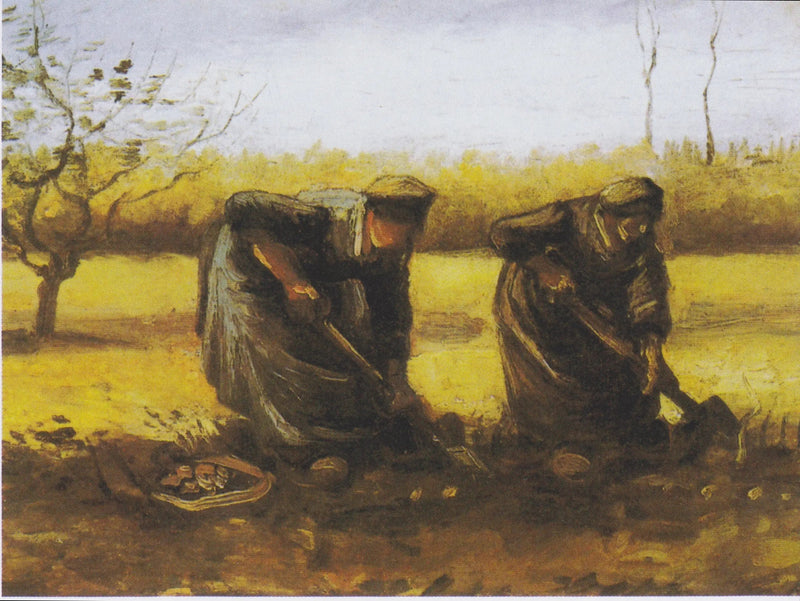 İki köylü patates kazıyor - Vincent van Gogh