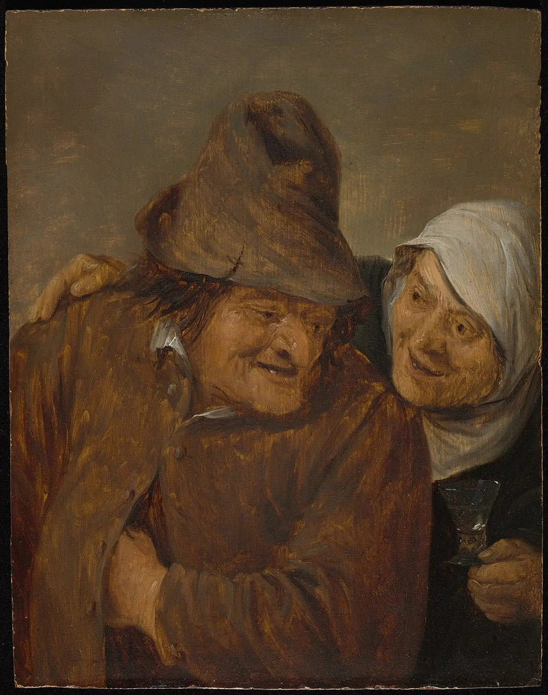 İki çiftçi ve bir kadeh şarap - David Teniers le Jeune