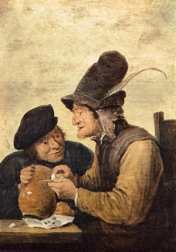 İki Çiftçi (Sigara İçen ve İçen) - David Teniers genç