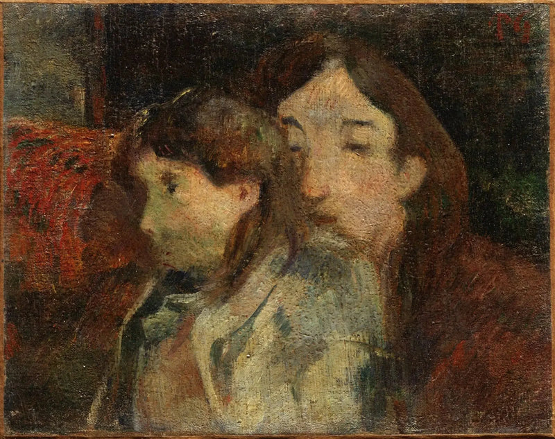 İki karakter bir kanepe üzerinde, ya da Sanatçının Vizyonu - Paul Gauguin
