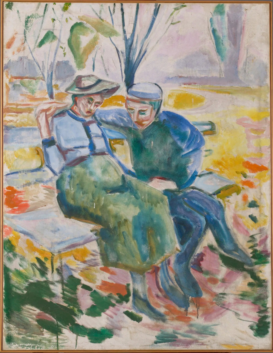 Bir bankta iki kişi - Edvard Munch