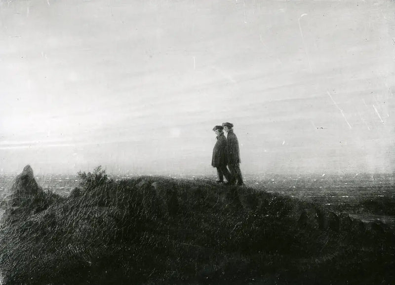 İki Dağcı Plajda - Caspar David Friedrich