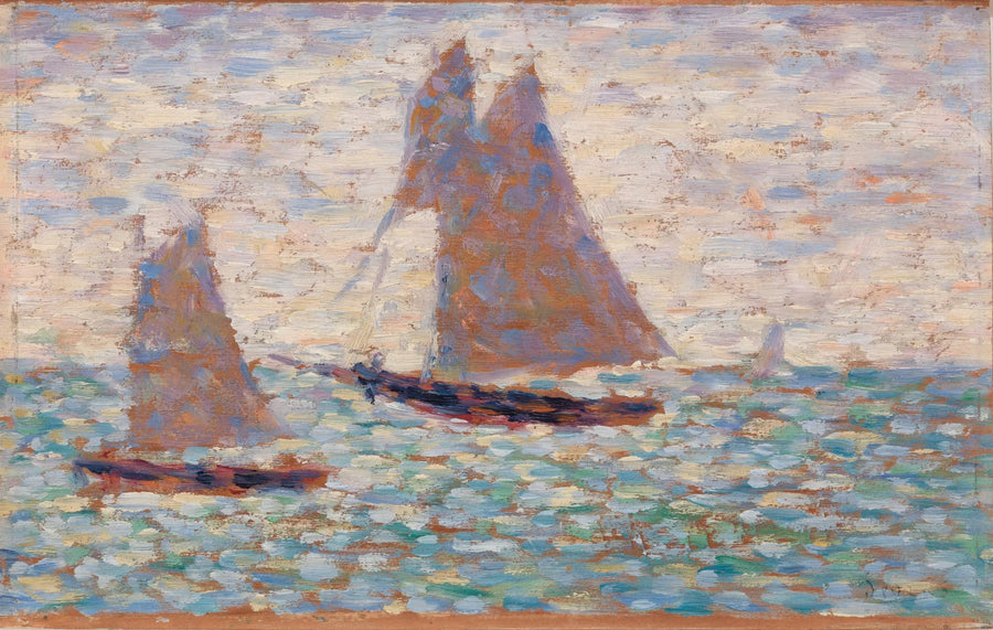 Grandcamp'taki İki Yelkenli - Georges Seurat