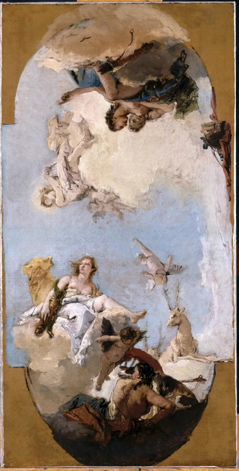 Diane, Apollon ve Nymphe - Giovanni Battista Tiepolo