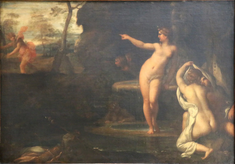 Diane banyo sırasında Actéon tarafından şaşırtıldı - Annibale Carracci
