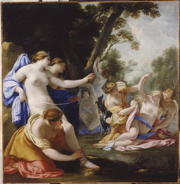Diane, Callisto'nun hamileliğini keşfederken - Eustache Le Sueur