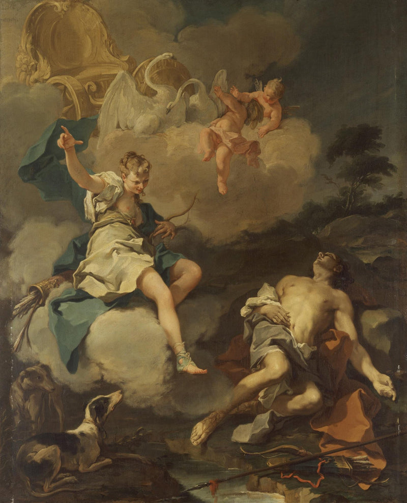 Diane ve Endymion - Giovanni Battista Pittoni
