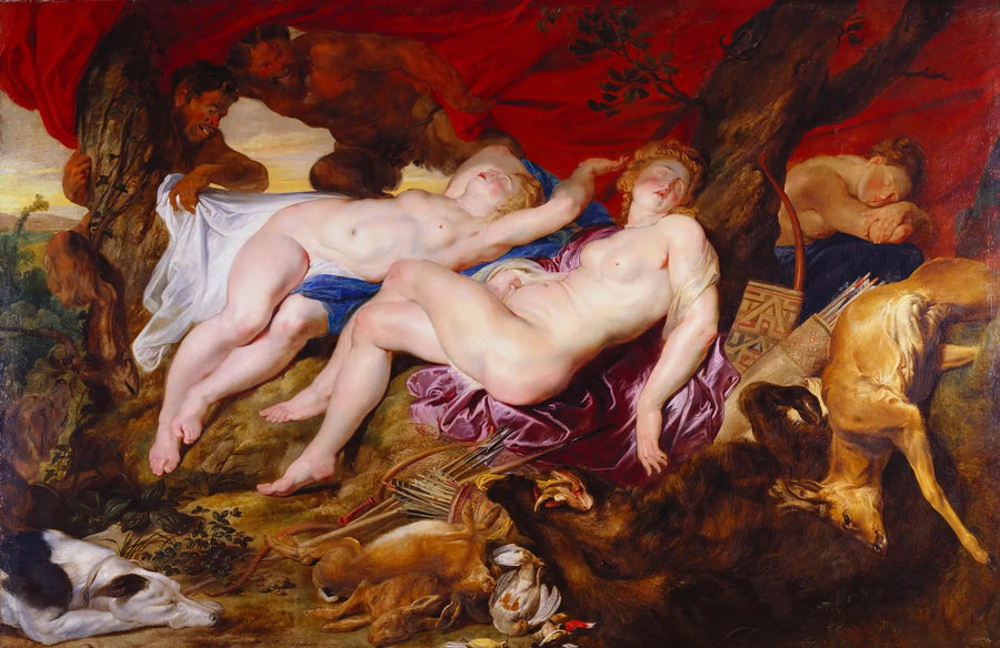 Diane ve Nymfleri, Satyrler tarafından Casusluk Edilen - Peter Paul Rubens