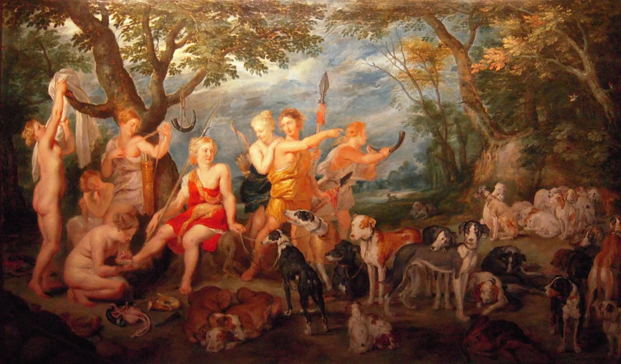 Diane ve nymphleri av için hazırlanıyor - Peter Paul Rubens