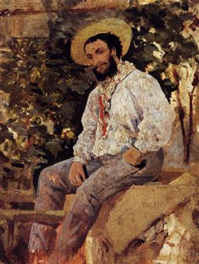 Diego Martelli dans Castiglioncello - Giovanni Boldini