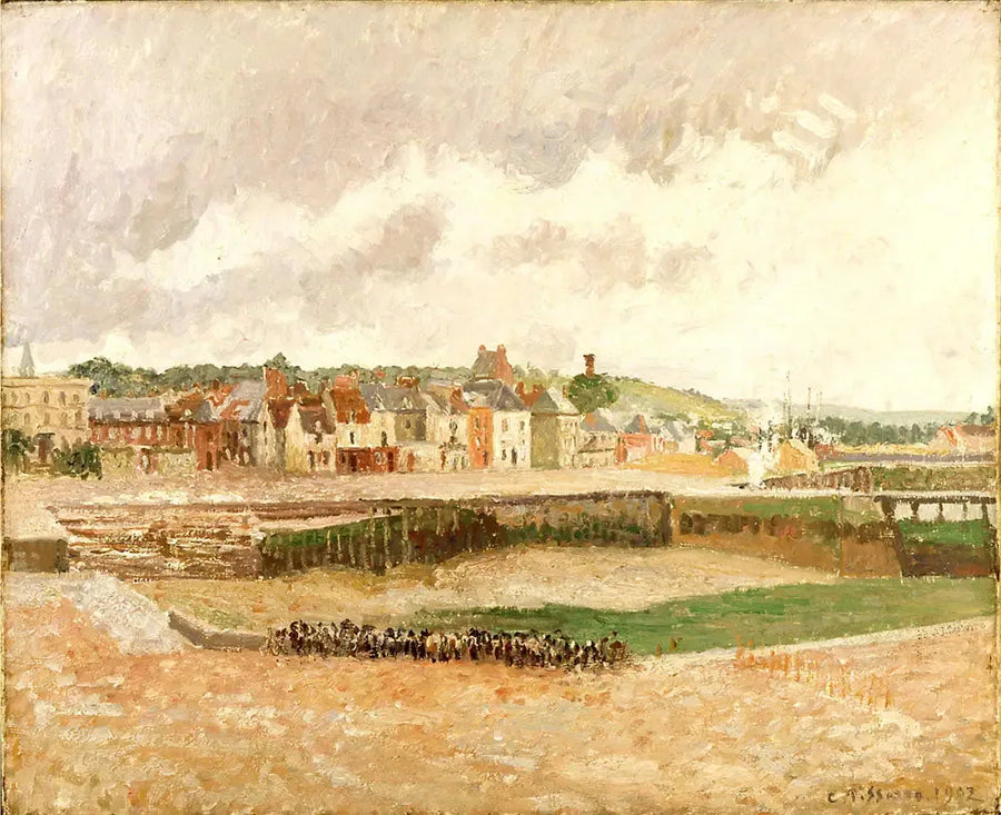 Dieppe. Balıkçı limanı, alçak gelgit - Camille Pissarro