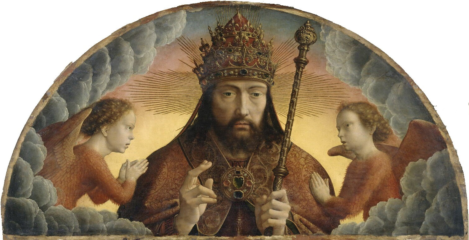 Dieu le Père bénissant entre deux anges - Gérard David