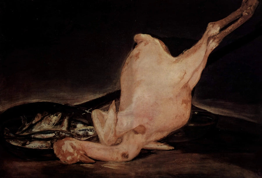 Tüyleri alınmış hindi - Francisco de Goya