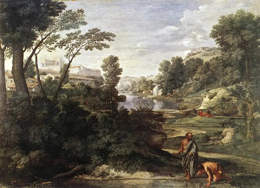 Diogène'nin kabını atması - Nicolas Poussin
