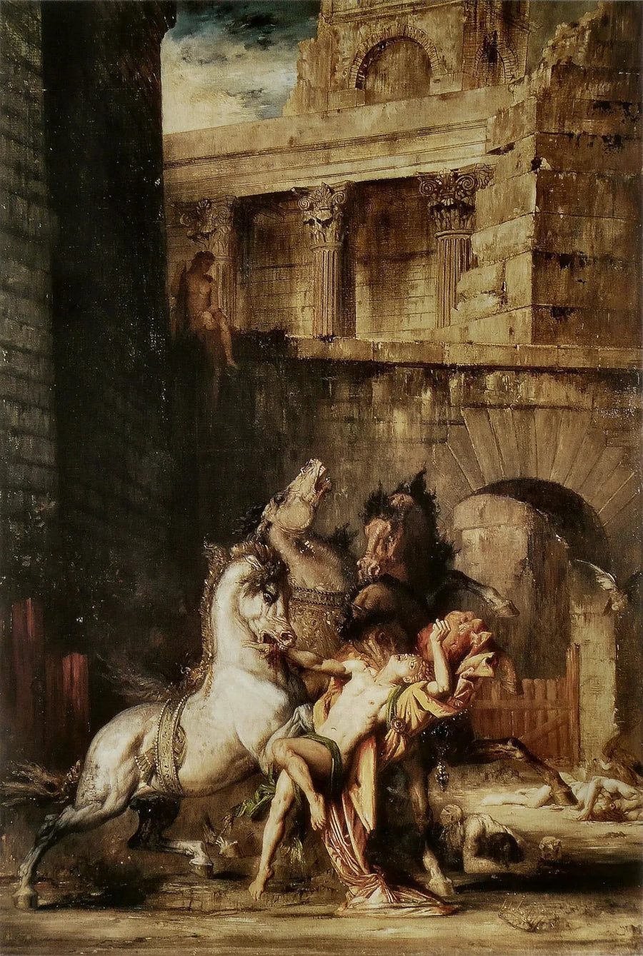 Diomède'nin atları tarafından yenen - Gustave Moreau