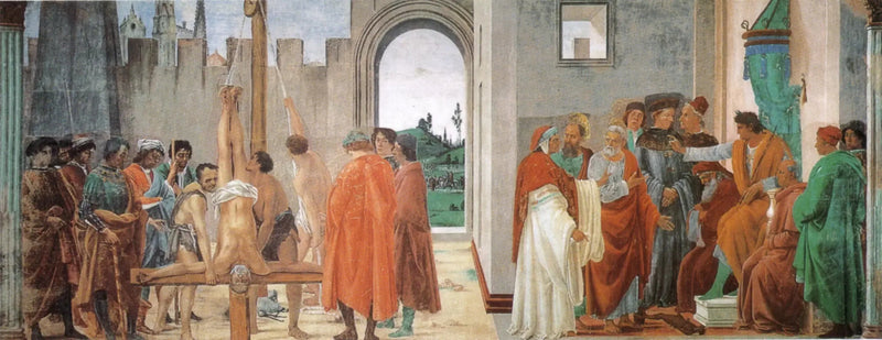 Simon le Magus ve Petrus'un Çarmıha Gerilişi Tartışması - Filippino Lippi