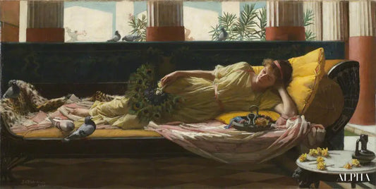 Dolce Far Niente - John William Waterhouse - Reproductions de tableaux et peintures haut de gamme