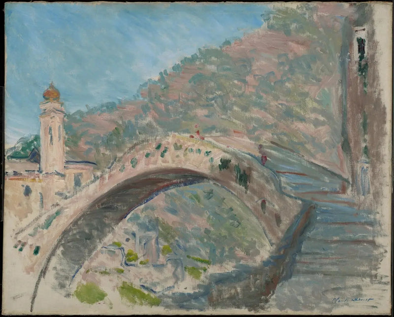 Dolceacqua, Nervia üzerindeki eski köprü - Claude Monet