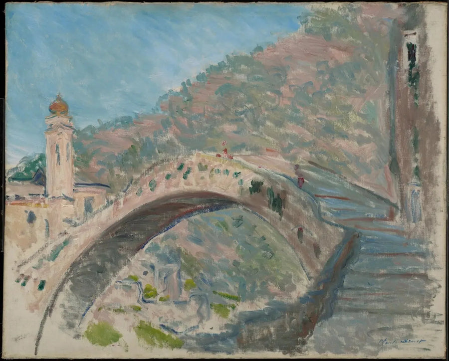 Dolceacqua, Nervia üzerindeki eski köprü - Claude Monet